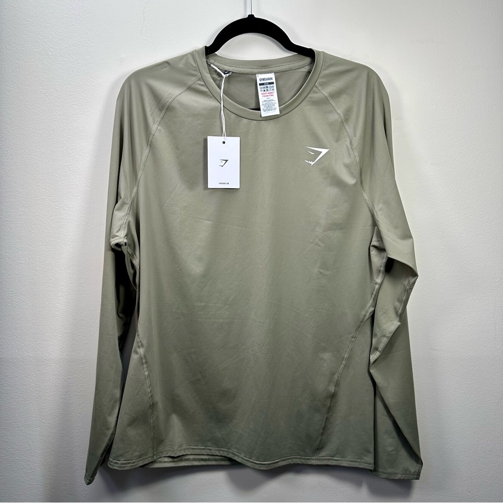 Gymshark Women’s Element Baselayer Long Sleeve Compression Shirt, XXXL, Green